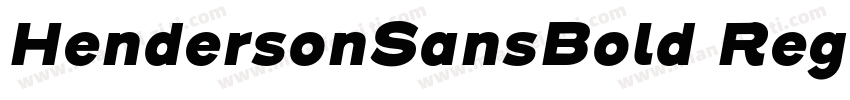 HendersonSansBold Regular字体转换